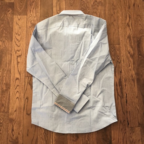 Blue pattern button down shirt - Picture 2 of 2